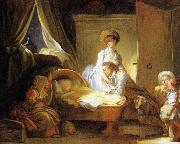 Jean-Honore Fragonard La visite a la nourrice oil